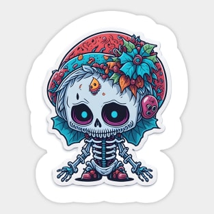 Skeleton Xmas Sticker